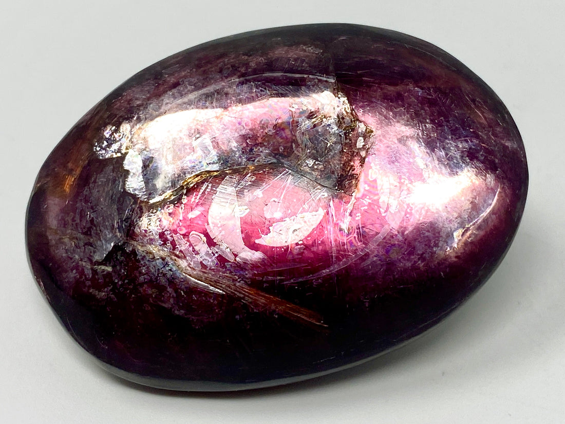 Flashy Gem Lepidolite Oval Purple Gemstone