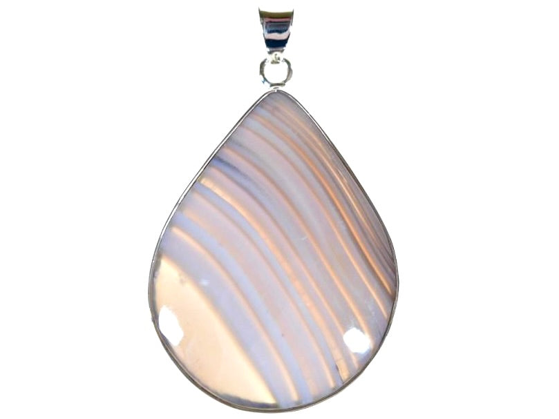 Agate Pendants Set in Silver For Sale