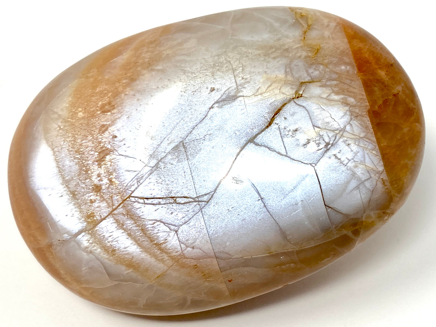 Peach Moonstone Pebbles & Palm Stones For Sale