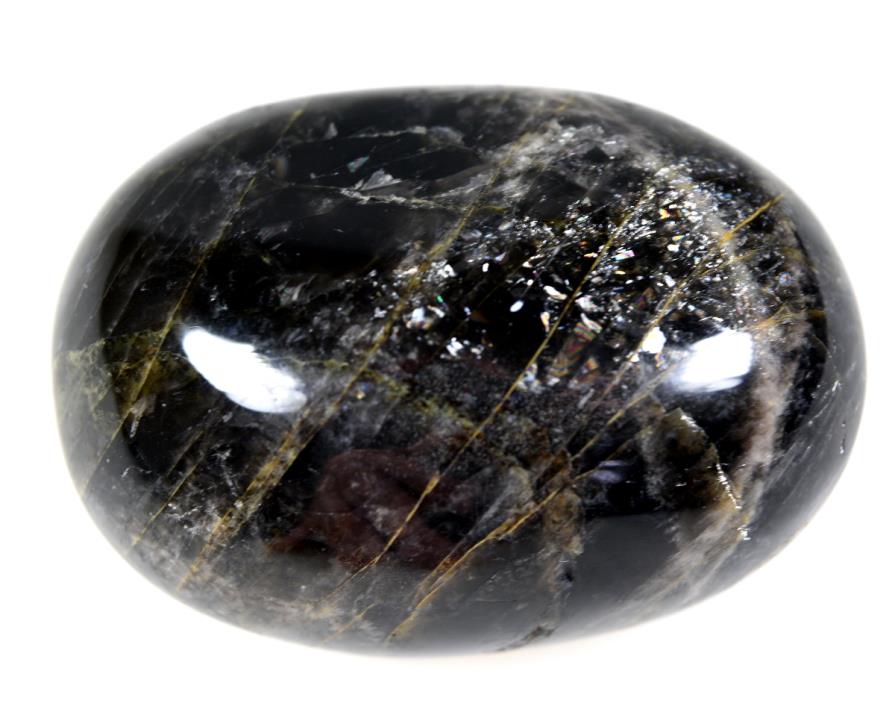 Black Moonstone Pebbles & Palm Stones For Sale