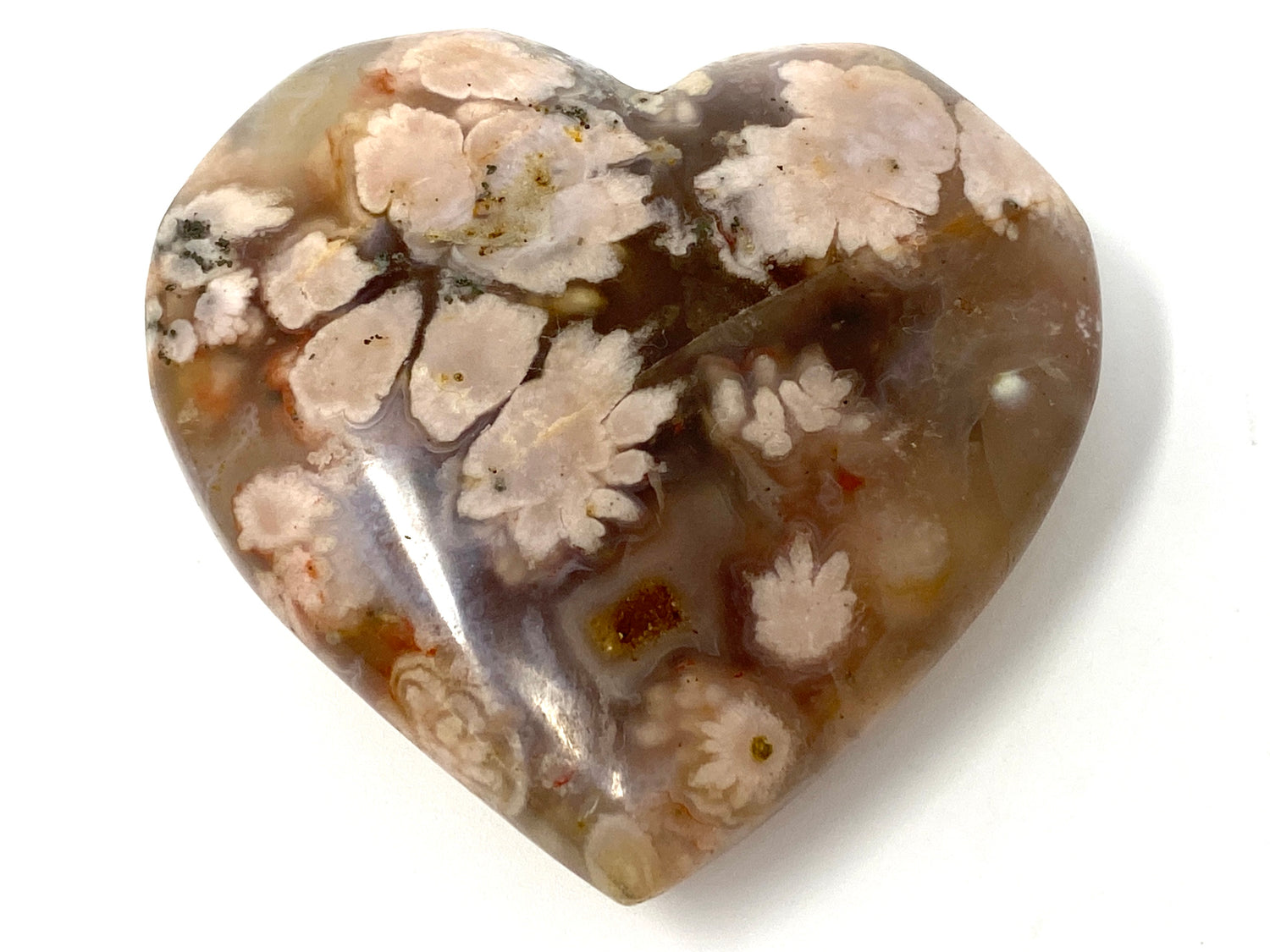 Cherry Blossom Agate Hearts For Sale