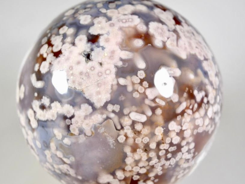 Cherry Blossom Agate Spheres For Sale