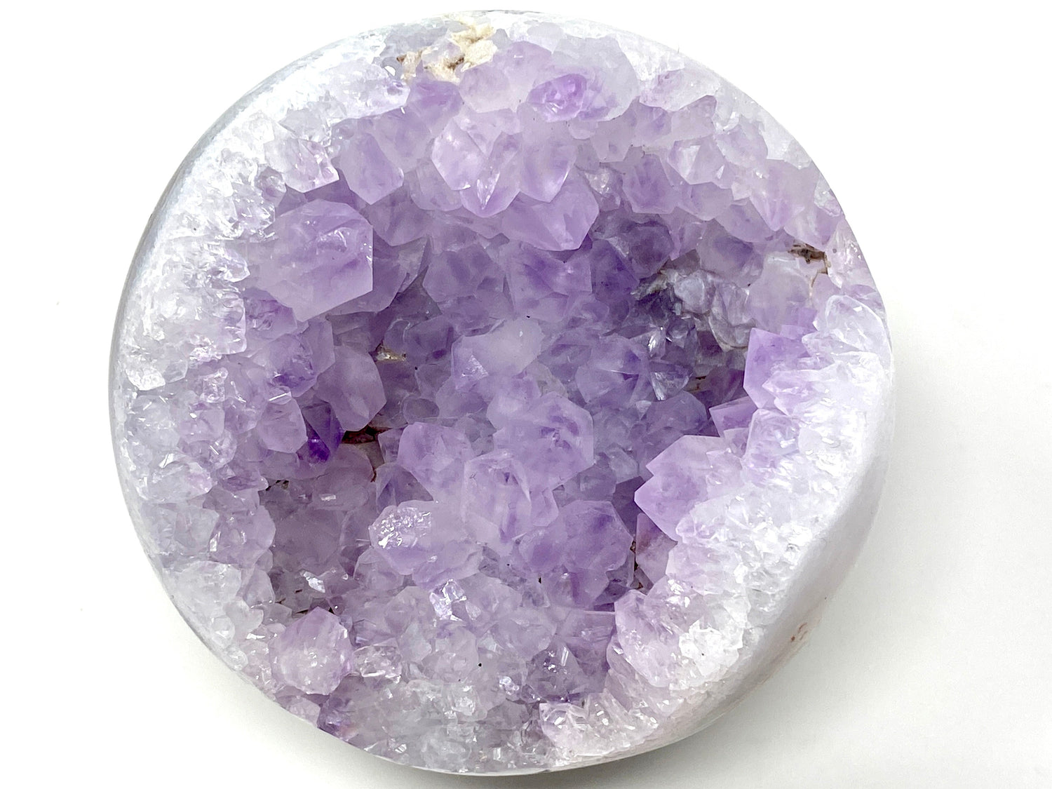 Purple Amethyst Crystal Sphere With Druzy Amethyst Geode Crystals