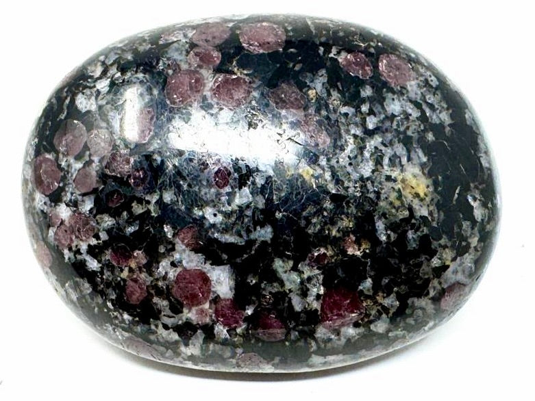 Garnet in Black Tourmaline Pebbles & Palm Stones For Sale