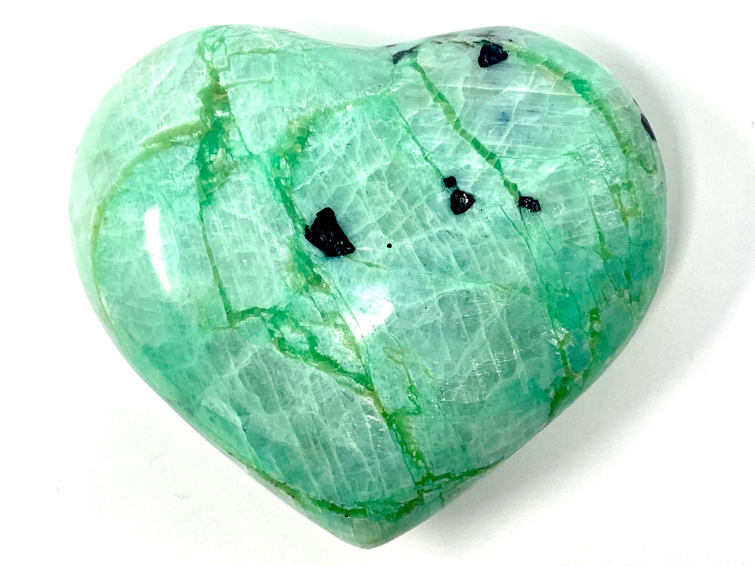 Green Moonstone Hearts For Sale