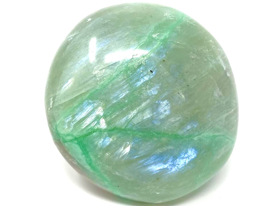 Green Moonstone Pebbles & Palm Stones For Sale