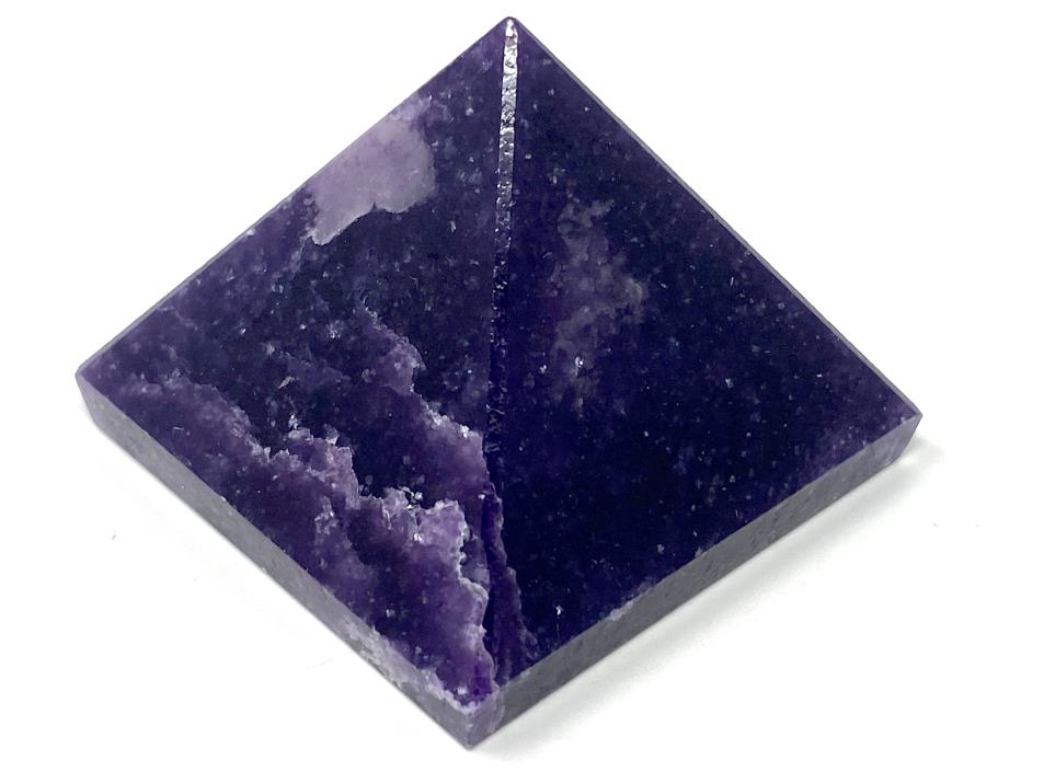 Dark purple Lepidolite pyramid stone with light purple sections