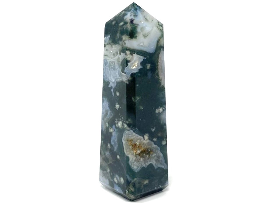 Moss Agate Towers & Obelisks For Sale