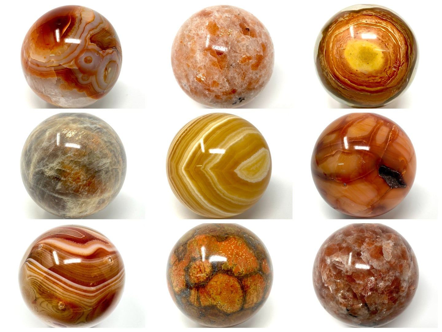 Orange Crystal Spheres For Sale (Orange Crystal Balls)