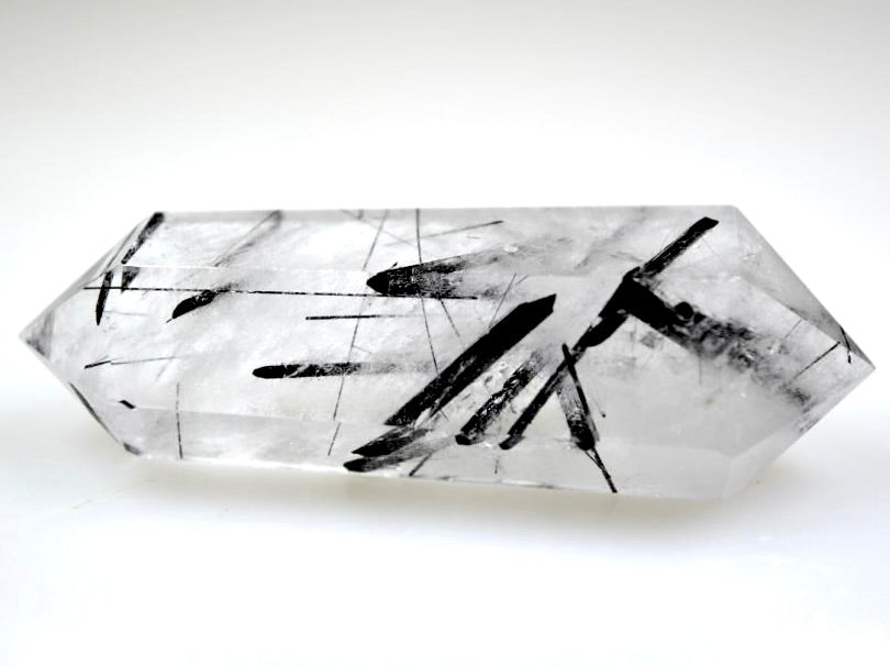 Quartz With Tourmaline Double Terminated Crystal Points For Sale