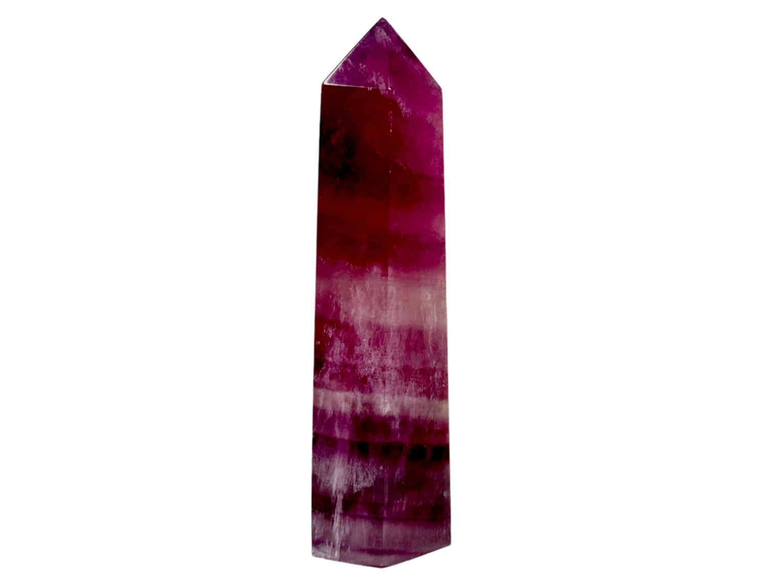 Raspberry Fluorite Crystal Points For Sale