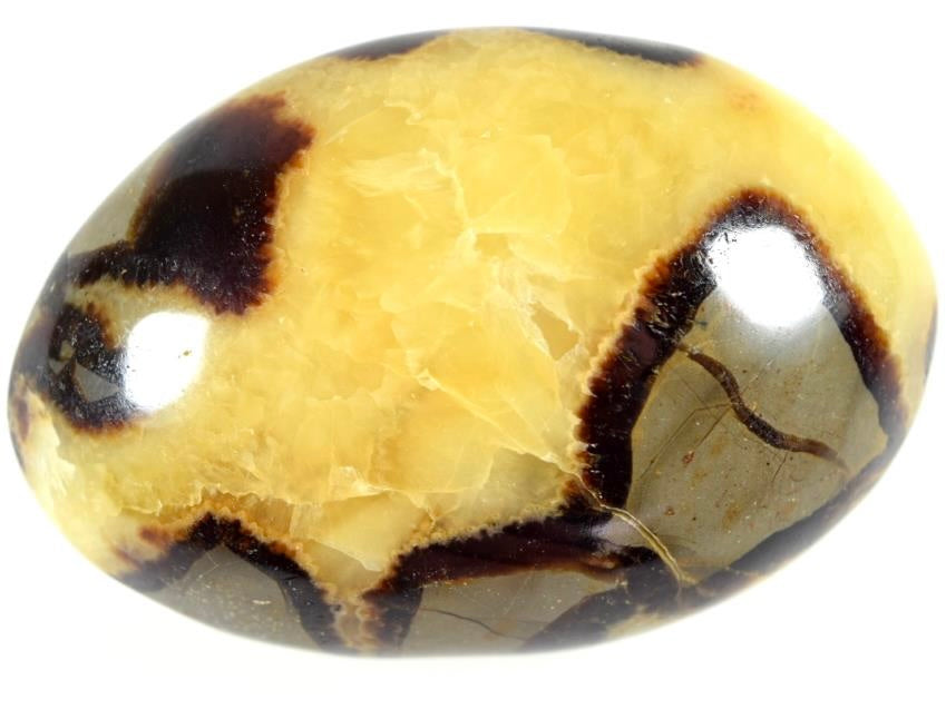 Yellow Septarian Pebbles & Palm Stones For Sale