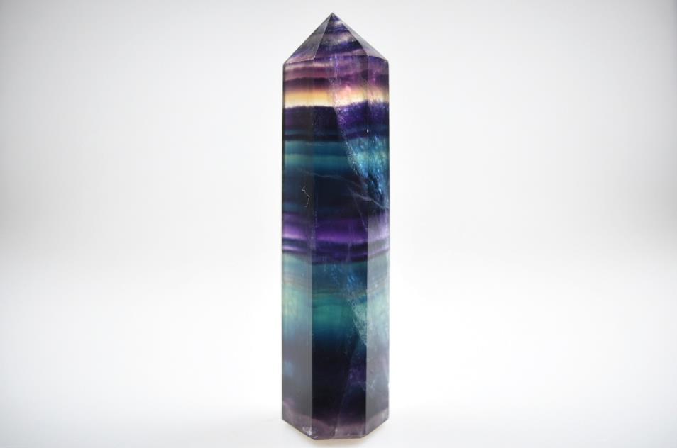 Rainbow Fluorite Crystal Point 10.9cm