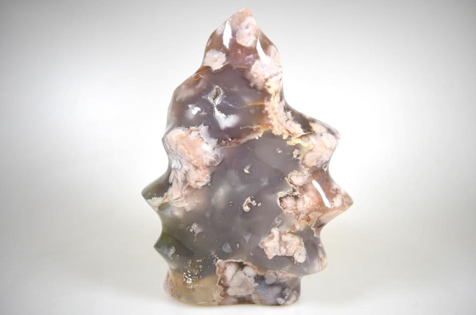 Cherry Blossom Agate Crystal Flame Shape Large 19.1cm