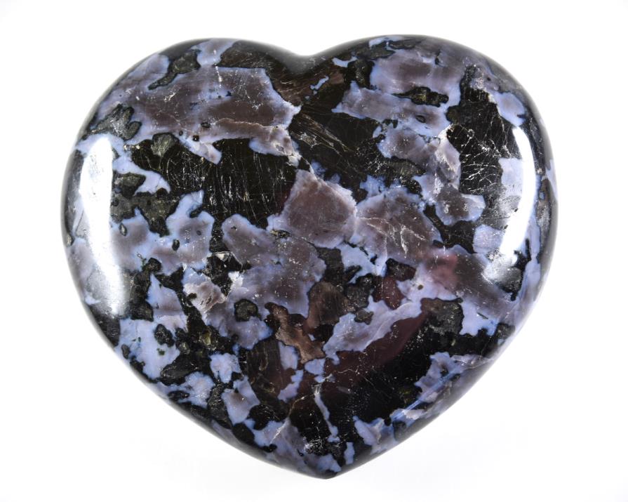 Indigo Gabbro Crystal Heart Large 11cm