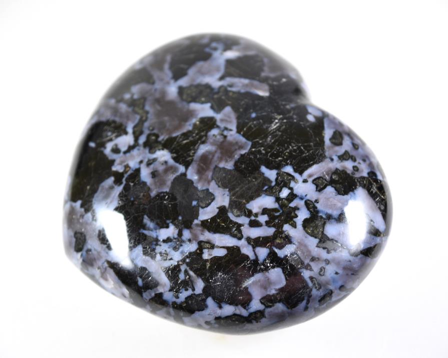 Indigo Gabbro Crystal Heart Large 11cm