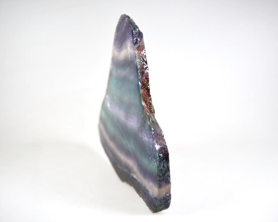 Rainbow Fluorite Crystal Slice Large 16cm