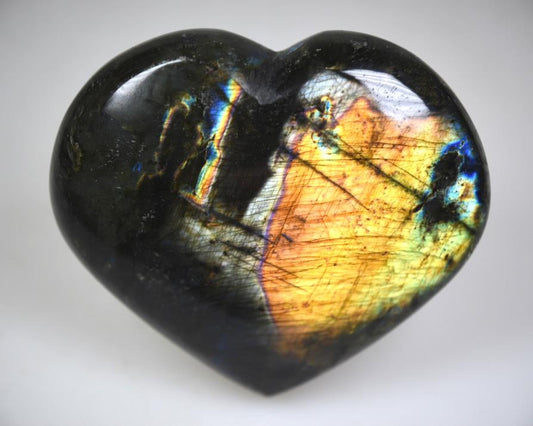 Labradorite Crystal Heart Large 8.6cm