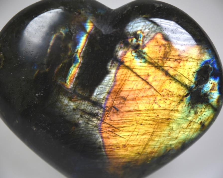 Labradorite Crystal Heart Large 8.6cm