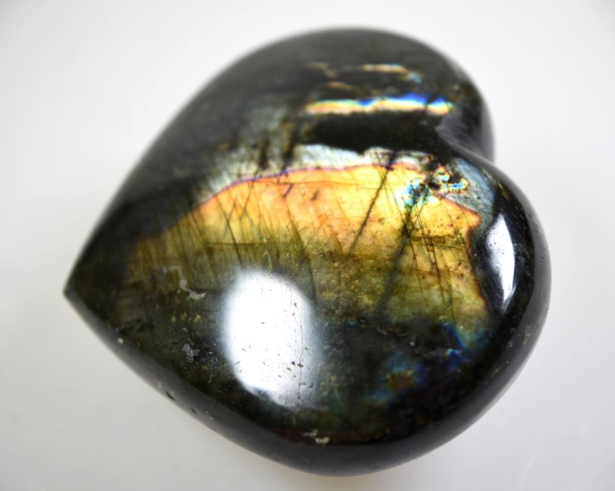 Labradorite Crystal Heart Large 8.6cm