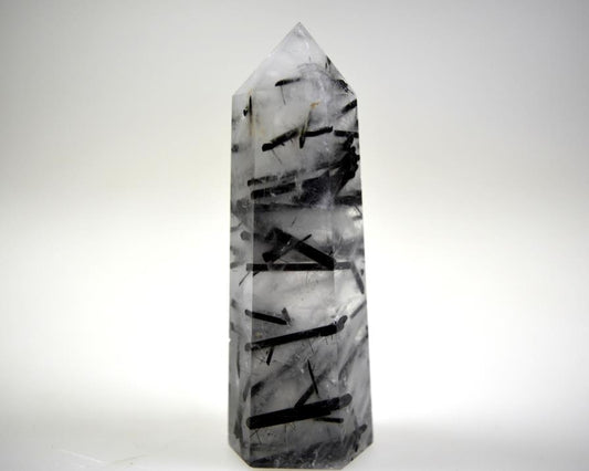 Quartz With Tourmaline Crystal Point 6.1cm