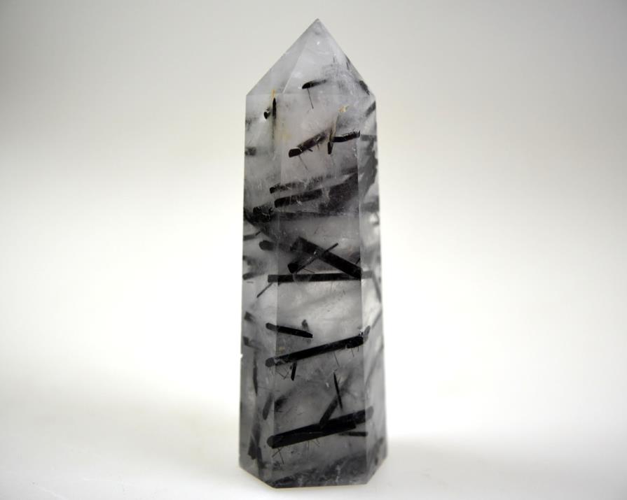 Quartz With Tourmaline Crystal Point 6.1cm