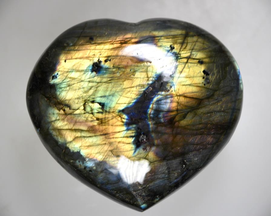 Labradorite Crystal Heart Large 9.7cm