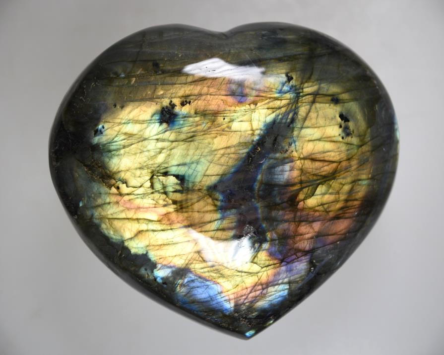 Labradorite Crystal Heart Large 9.7cm