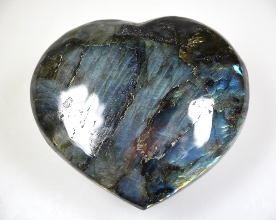 Labradorite Crystal Heart Large 9.7cm