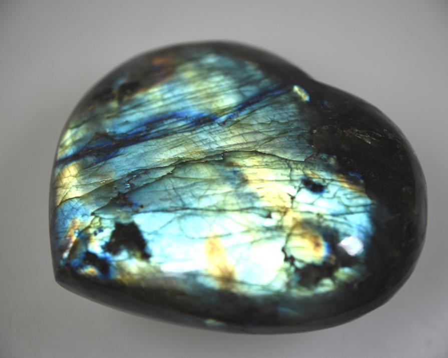 Labradorite Crystal Heart Large 9.7cm