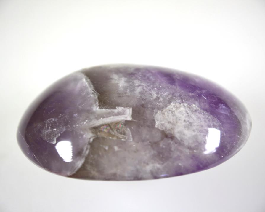 Chevron Amethyst Crystal Pebble Large 8.4cm