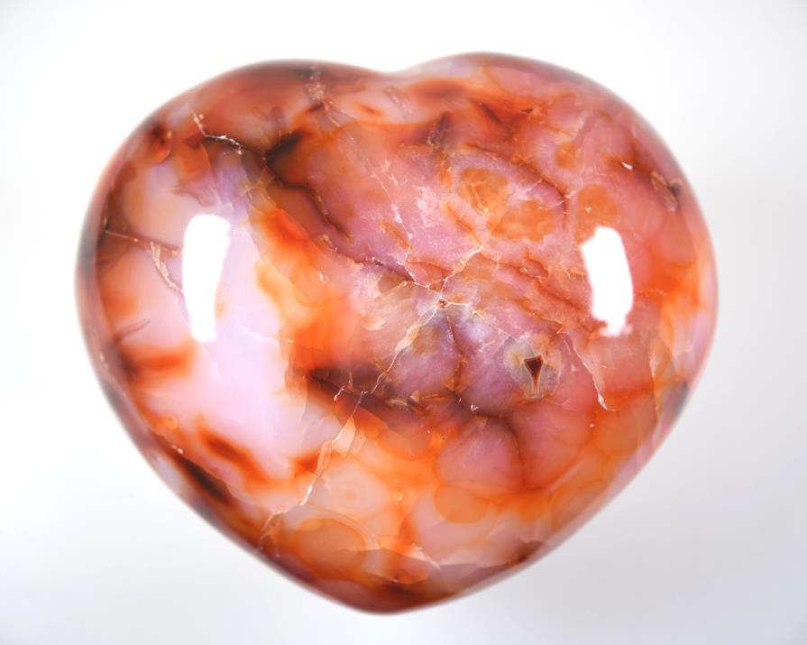 Large Carnelian Crystal Heart 9.8cm