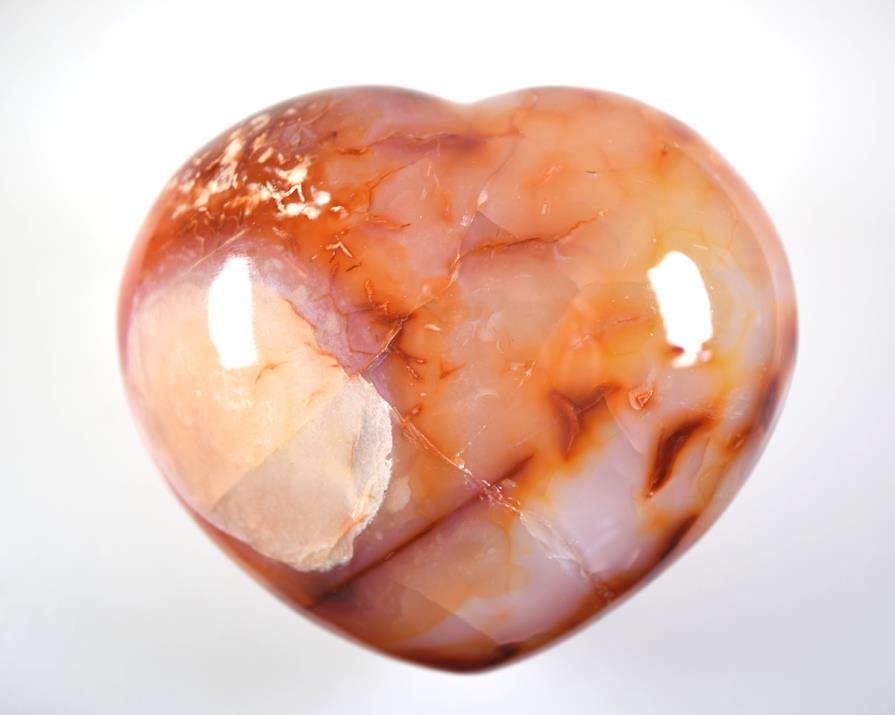 Large Carnelian Crystal Heart 9.8cm