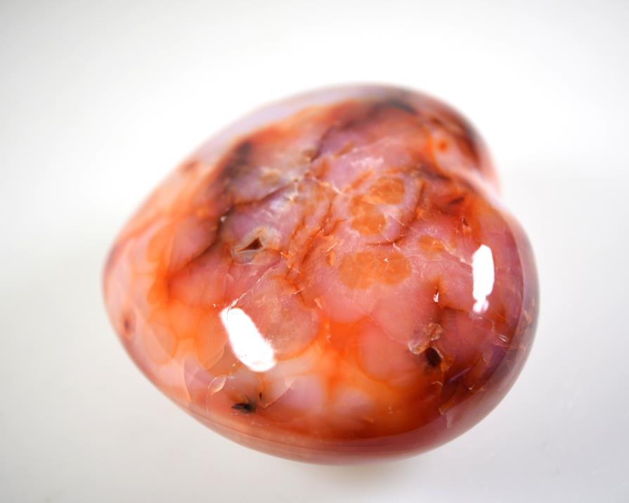 Large Carnelian Crystal Heart 9.8cm