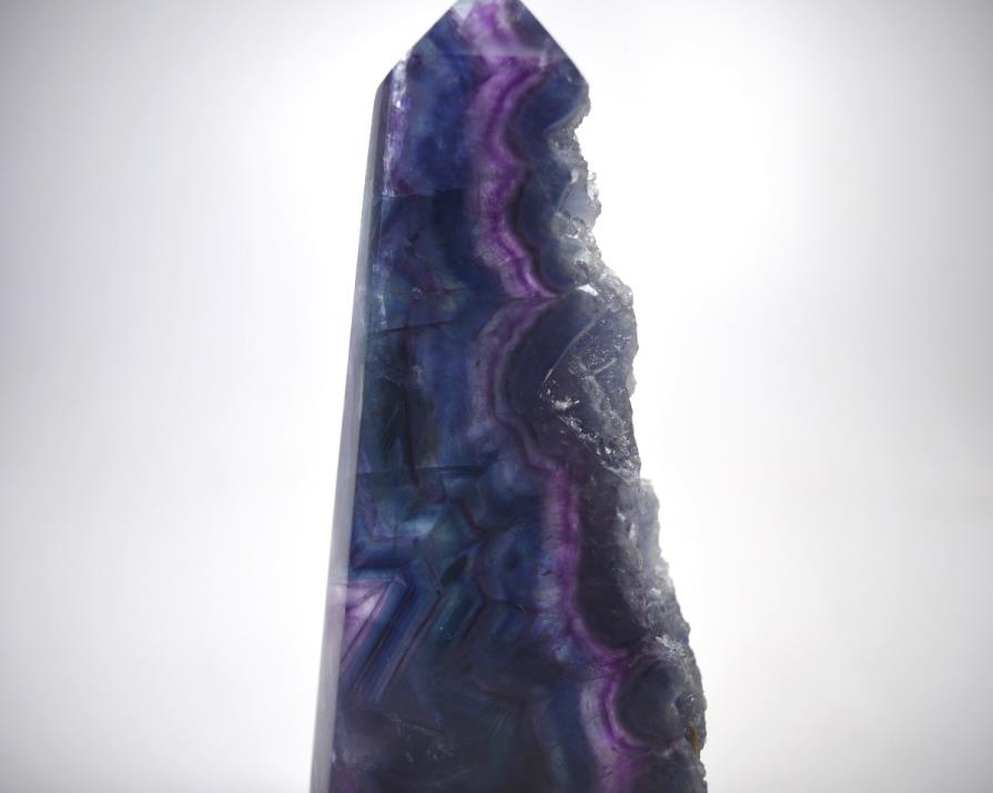 Rainbow Fluorite Crystal Wave Point Large 16.8cm