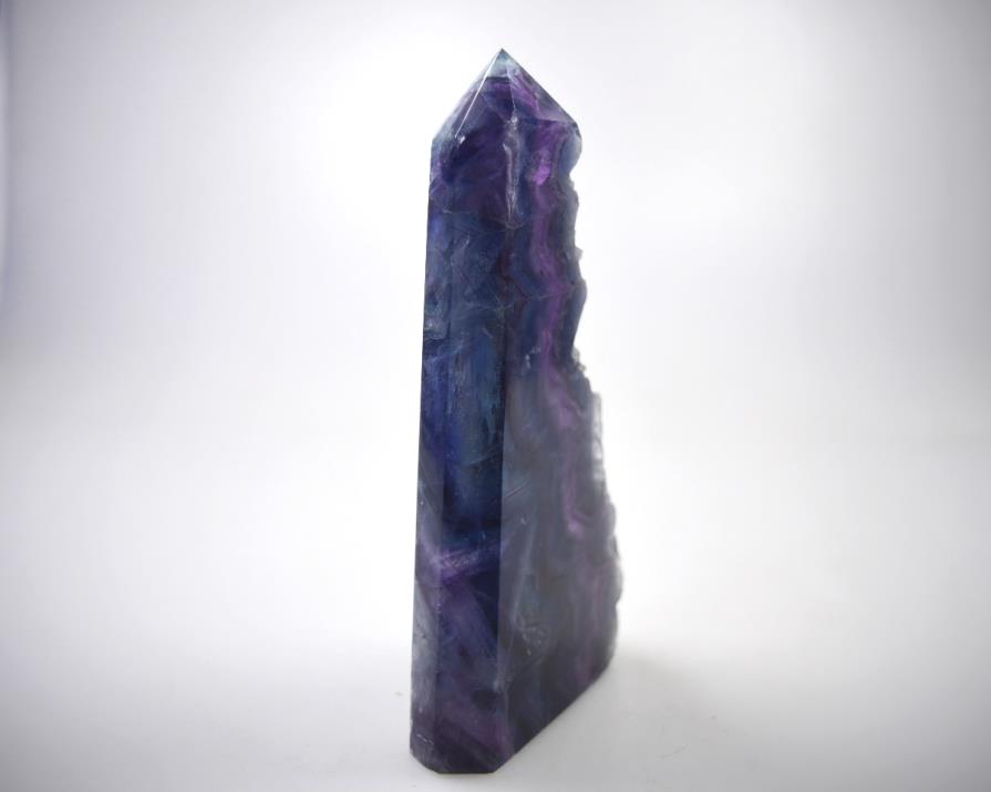 Rainbow Fluorite Crystal Wave Point Large 16.8cm