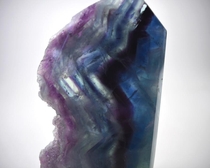 Rainbow Fluorite Crystal Wave Point 13.5cm