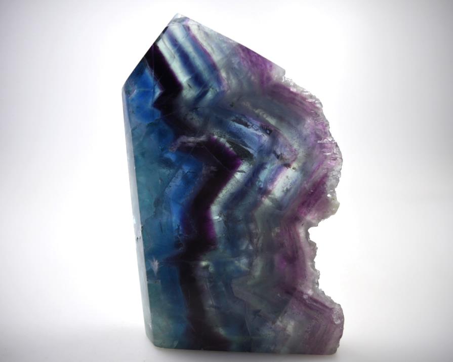 Rainbow Fluorite Crystal Wave Point 13.5cm