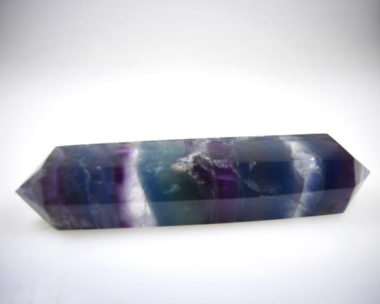 Rainbow Fluorite Double Terminated Crystal Point Large 15cm