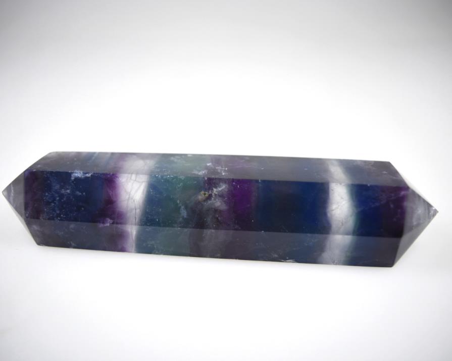 Rainbow Fluorite Double Terminated Crystal Point Large 15cm