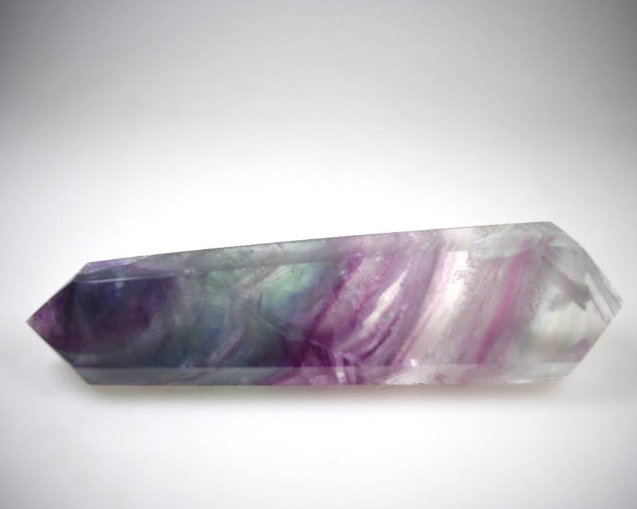 Rainbow Fluorite Double Terminated Crystal Point Large 15.6cm