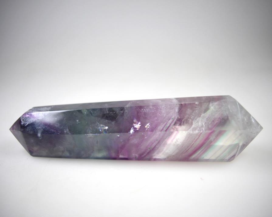 Rainbow Fluorite Double Terminated Crystal Point Large 15.6cm