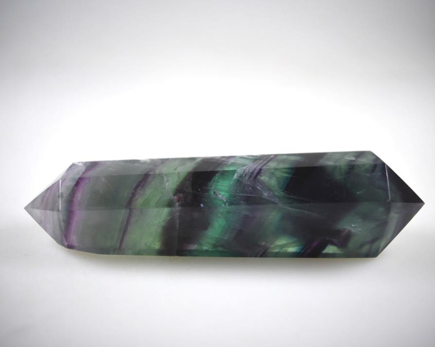 Rainbow Fluorite Double Terminated Crystal Point Large 13.6cm