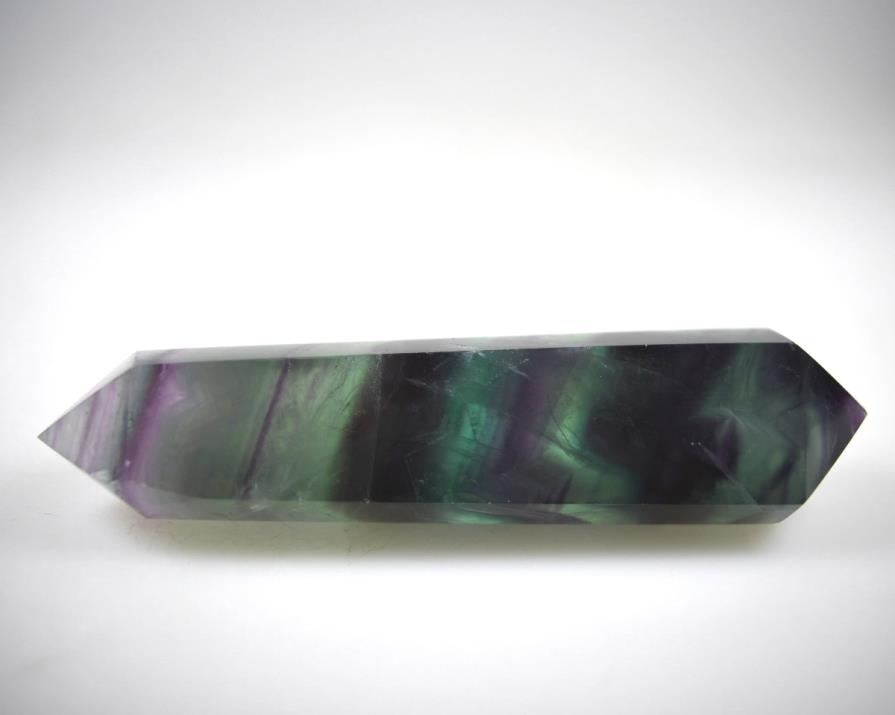 Rainbow Fluorite Double Terminated Crystal Point Large 13.6cm