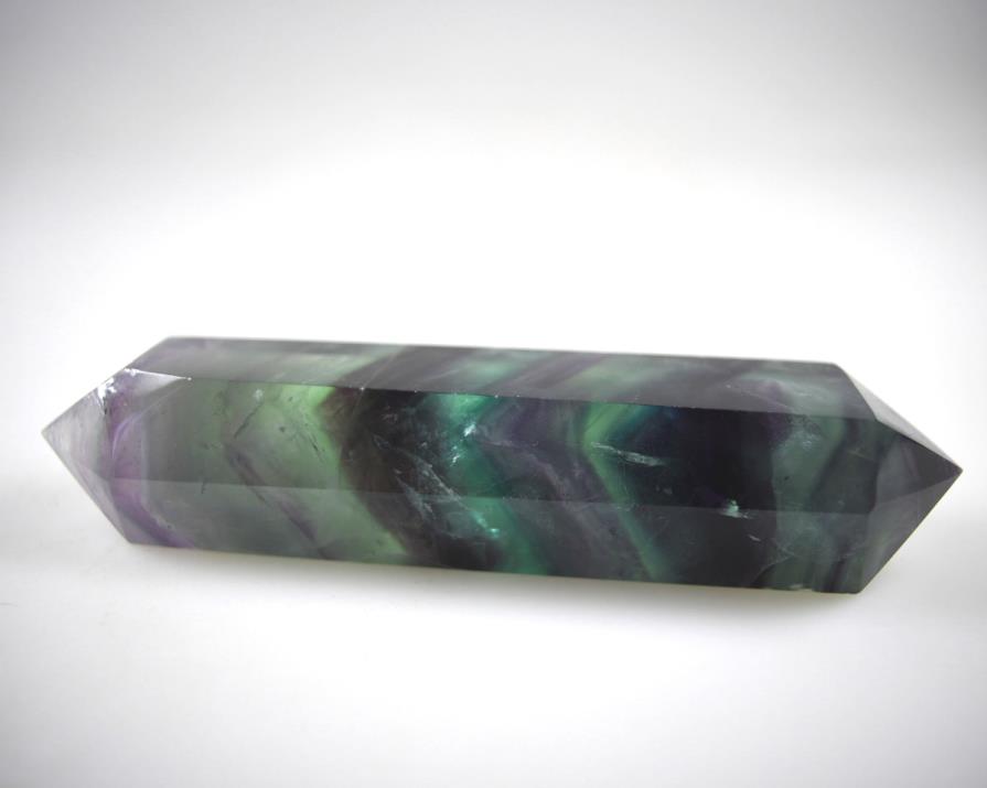 Rainbow Fluorite Double Terminated Crystal Point Large 13.6cm