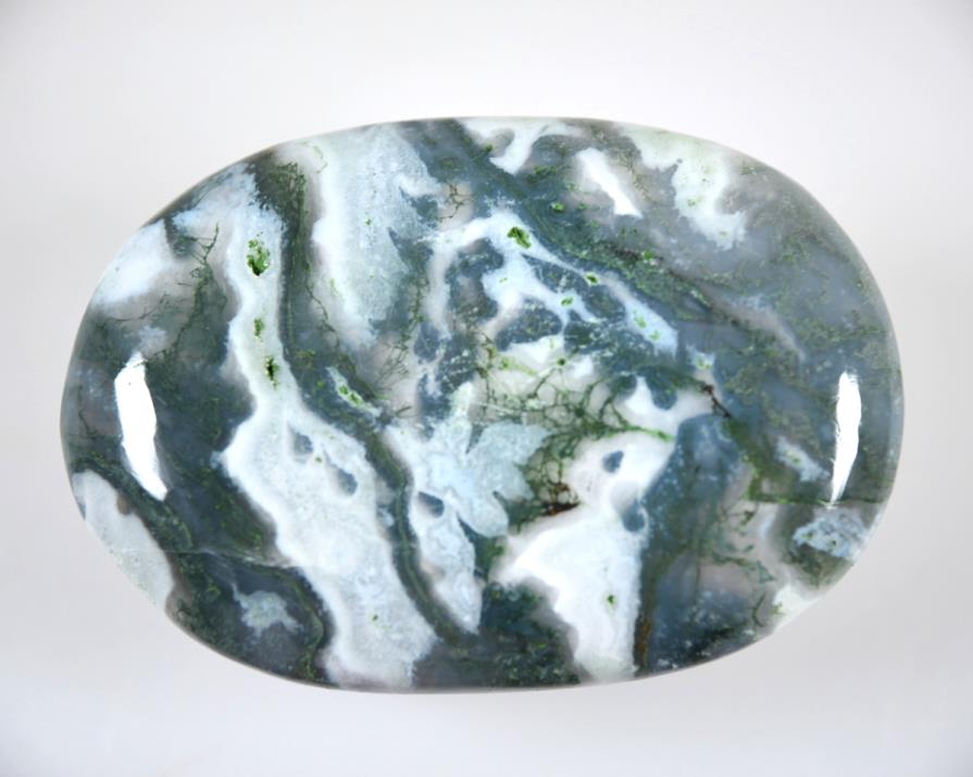 Moss Agate Crystal Pebble 6.6cm