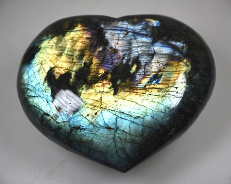 Labradorite Crystal Heart Large 13cm