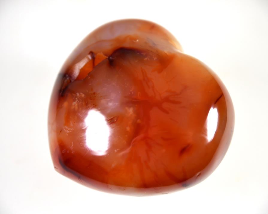 Carnelian Crystal Heart 7.4cm