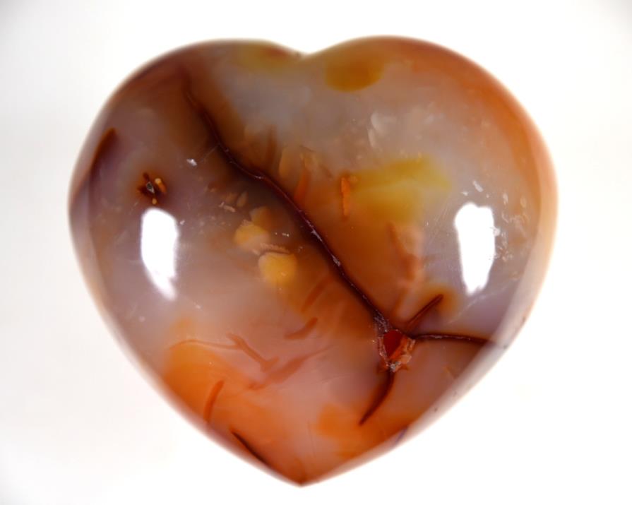 Carnelian Crystal Heart 7.4cm