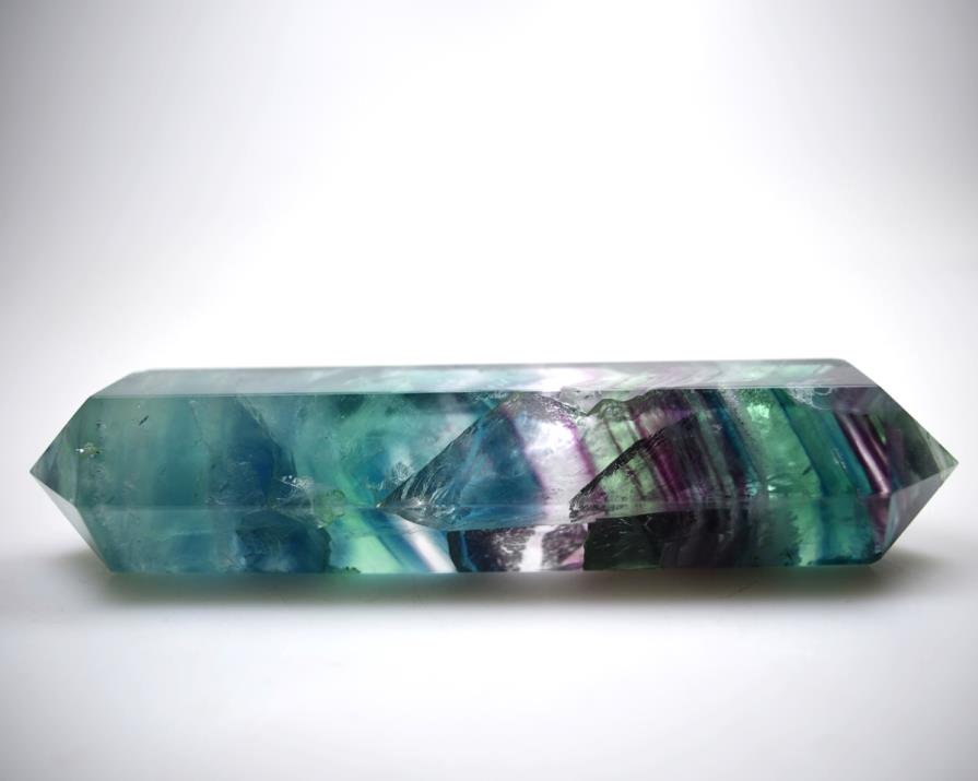 Rainbow Fluorite Double Terminated Crystal Point Large 16.7cm